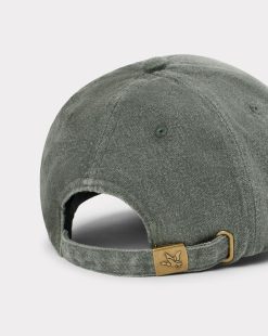 Chevignon Casquettes | Casquette City Cap Wash Vert Casquette Brodee Effet Lave