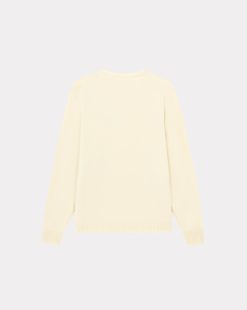 Chevignon Pulls | Pull City Wool Blanc Pull Col Rond, Broderie Chevignon