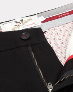 Chevignon Pantalons & Shorts | Pantalon Duck Chino Noir Pantalon Chino Coupe Ajustee