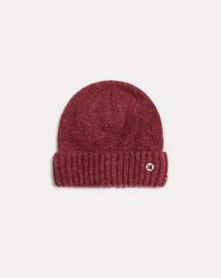 Chevignon Bonnets | Bonnet Mouline Burgundy Bonnet En Laine Moulinee