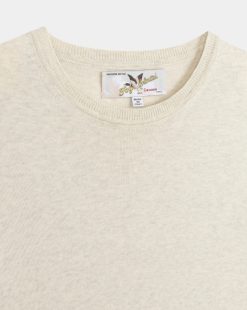 Chevignon Pulls | Pull U Togs Ecru Pull Col Rond Broderie Canard