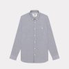 Chevignon Chemises | Chemise Oxford Togs Gris Chemise Unie En Coton Coupe Droite