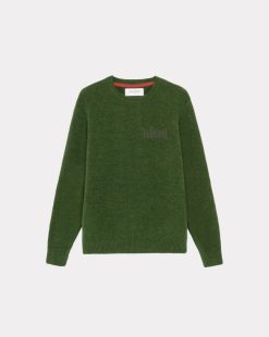 Chevignon Pulls | Pull City Wool Vert Pull Col Rond, Broderie Chevignon