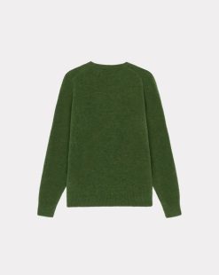 Chevignon Pulls | Pull City Wool Vert Pull Col Rond, Broderie Chevignon