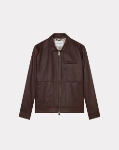 Chevignon Cuirs | Blouson Motor Cacao Blouson En Cuir De Vachette