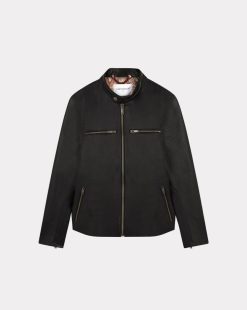 Chevignon Cuirs | Blouson En Cuir Wheely Noir Blouson Motard En Cuir De Vachette