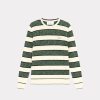 Chevignon Pulls | Pull City Mini Stripes Vert Pull Fin A Rayures