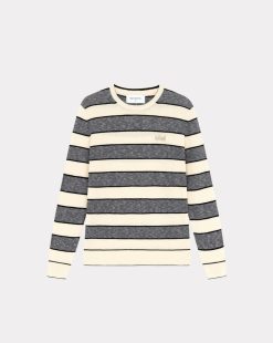 Chevignon Pulls | Pull City Mini Stripes Bleu Marine Pull Fin A Rayures