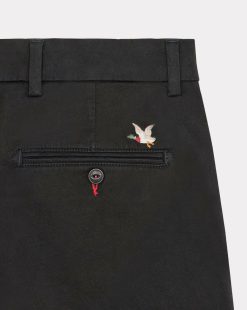 Chevignon Pantalons & Shorts | Pantalon Duck Chino Noir Pantalon Chino Coupe Ajustee