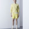 Chevignon Nouveautes | Pull City Wool Jaune Pull Col Rond, Broderie Chevignon