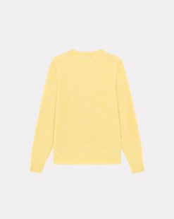 Chevignon Nouveautes | Pull City Wool Jaune Pull Col Rond, Broderie Chevignon