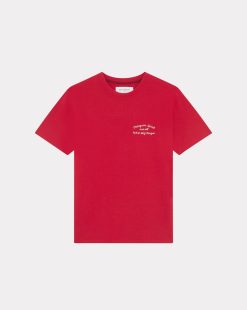 Chevignon T-Shirts & Polos | T-Shirt Bay Winds Oversize Rouge T-Shirt Brode Coupe Ample