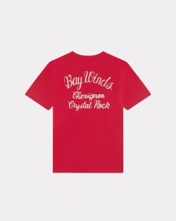 Chevignon T-Shirts & Polos | T-Shirt Bay Winds Oversize Rouge T-Shirt Brode Coupe Ample