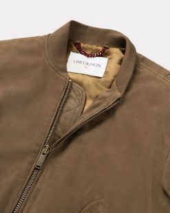 Chevignon Cuirs | Blouson En Cuir Varsity W Cacao Blouson En Cuir Femme Impression Signature Au Dos