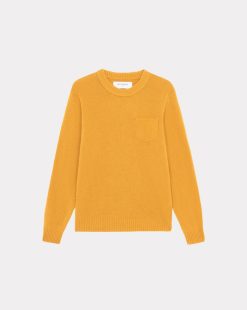 Chevignon Pulls | Pull Pocket Wool Orange Pull Col Rond En Laine