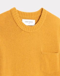 Chevignon Pulls | Pull Pocket Wool Orange Pull Col Rond En Laine