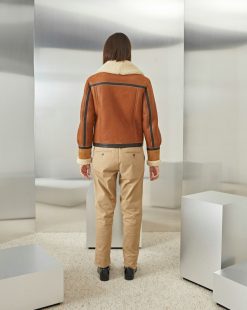 Chevignon Cuirs | Blouson En Cuir Camerashearling W Cacao Blouson En Cuir De Mouton Femme