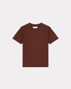 Chevignon T-Shirts & Polos | T-Shirt City Tee Oversize Burgundy T-Shirt Logo Signature Chevignon