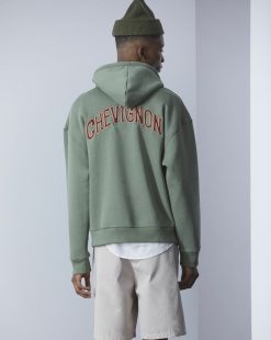 Chevignon Sweatshirts | Sweatshirt Hood 90 Vert Sweat A Capuche Brode