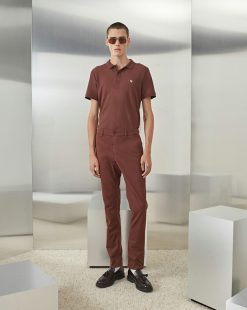 Chevignon Pantalons & Shorts | Pantalon Duck Chino Burgundy Pantalon Chino Coupe Ajustee