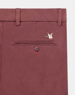 Chevignon Pantalons & Shorts | Pantalon Duck Chino Burgundy Pantalon Chino Coupe Ajustee