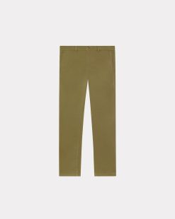 Chevignon Pantalons & Shorts | Pantalon Duck Chino Vert Pantalon Chino Coupe Ajustee