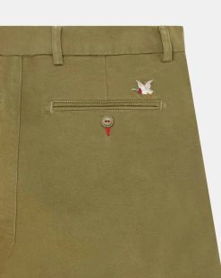 Chevignon Pantalons & Shorts | Pantalon Duck Chino Vert Pantalon Chino Coupe Ajustee