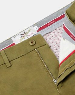 Chevignon Pantalons & Shorts | Pantalon Duck Chino Vert Pantalon Chino Coupe Ajustee