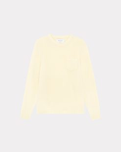 Chevignon Pulls | Pull Pocket Wool Ecru Pull Col Rond En Laine