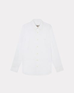 Chevignon Chemises | Chemise Lin Togs Blanc Chemise En Lin Coupe Straight