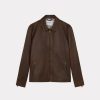 Chevignon Cuirs | Blouson En Cuir Trooper Cacao Blouson En Cuir D'Agneau Col Polo