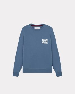 Chevignon Nouveautes | Sweatshirt Best Sweat 2 Bleu Sweatshirt Imprime Coupe Ample