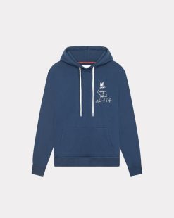 Chevignon Sweatshirts | Sweatshirt Landscape Bleu Marine Sweatshirt Imprime A Capuche