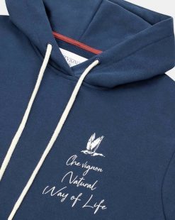 Chevignon Sweatshirts | Sweatshirt Landscape Bleu Marine Sweatshirt Imprime A Capuche