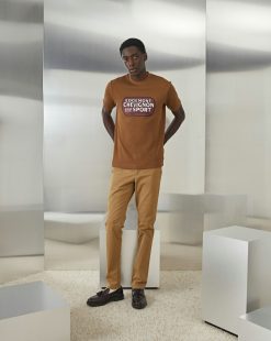 Chevignon Pantalons & Shorts | Pantalon Duck Chino Marron Pantalon Chino Coupe Ajustee