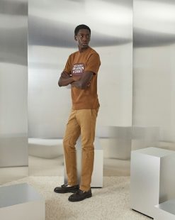 Chevignon Pantalons & Shorts | Pantalon Duck Chino Marron Pantalon Chino Coupe Ajustee