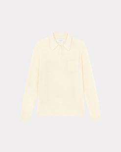 Chevignon Pulls | Pull Polo Knit Ecru Pull En Laine, Col Polo