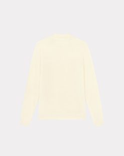 Chevignon Pulls | Pull Polo Knit Ecru Pull En Laine, Col Polo