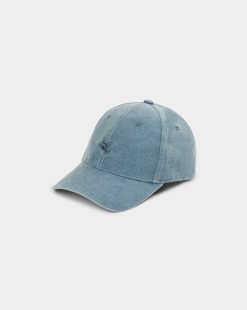 Chevignon Casquettes | Casquette City Cap Wash Bleu Casquette Brodee Effet Lave