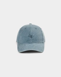 Chevignon Casquettes | Casquette City Cap Wash Bleu Casquette Brodee Effet Lave