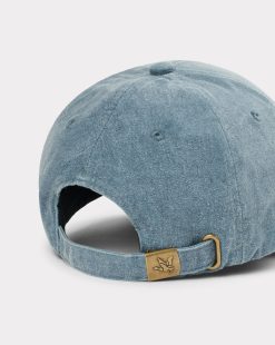 Chevignon Casquettes | Casquette City Cap Wash Bleu Casquette Brodee Effet Lave