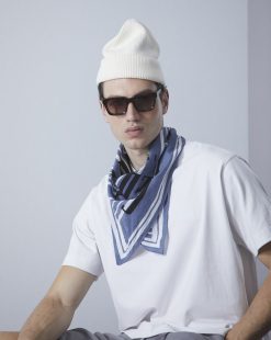 Chevignon Echarpes | Bandana City Bleu Foulard En Coton Biologique