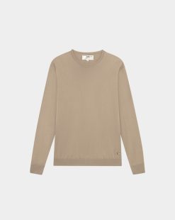 Chevignon Pulls | Pull U Togs Beige Pull Col Rond Broderie Canard