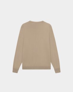 Chevignon Pulls | Pull U Togs Beige Pull Col Rond Broderie Canard