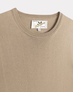 Chevignon Pulls | Pull U Togs Beige Pull Col Rond Broderie Canard