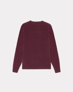 Chevignon Pulls | Pull Pocket Wool Burgundy Pull Col Rond En Laine