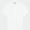 Chevignon Chemises | Chemise Linen Togs Manches Courtes Blanc Chemise Manches Courtes En Lin