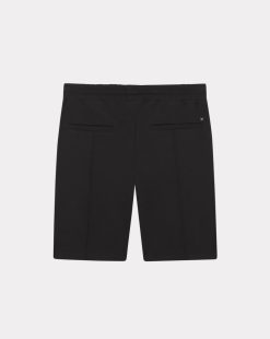 Chevignon Nouveautes | Short Duck Knit Noir Bermuda En Jersey