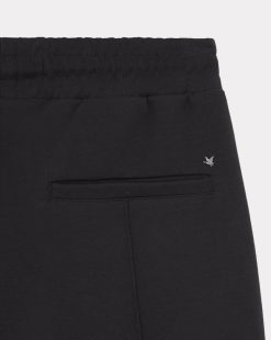 Chevignon Nouveautes | Short Duck Knit Noir Bermuda En Jersey