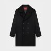 Chevignon Blousons & Manteaux | Manteau Officier Noir Manteau Caban En Laine